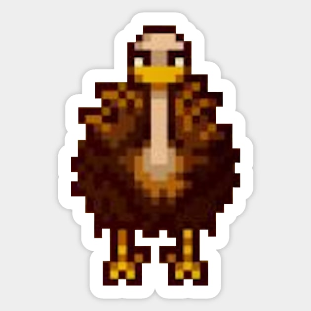 Stardew Valley Ostrich (Front) Sticker by r9440